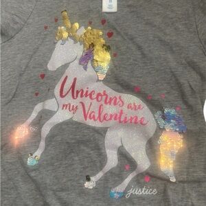 Justice Gray Unicorn Valentine's Tee